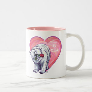Polar Bear Valentine's Day Two-Tone Coffee Mug
