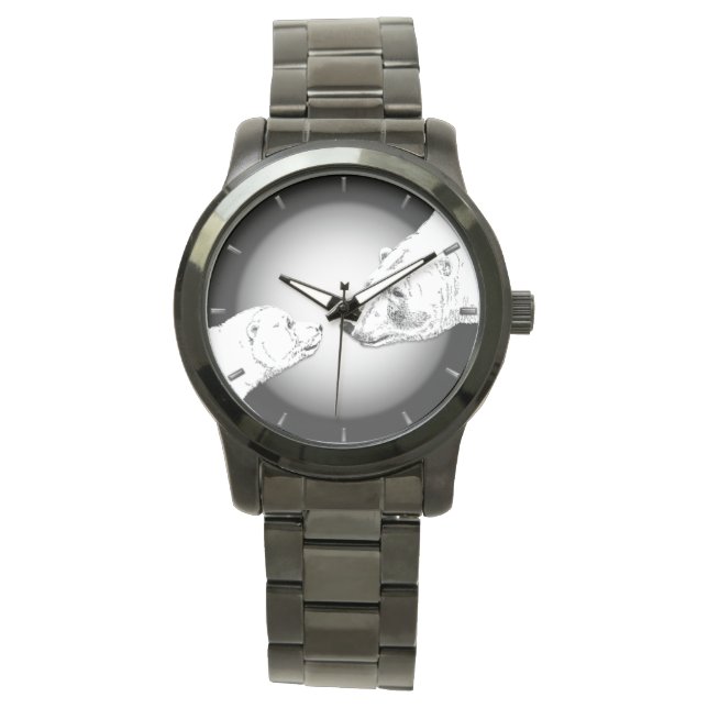 Polar Bear Watch Wildlife Art Bear Wrist Watch (Front)