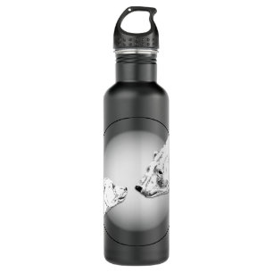Polar Bear Water Bottle Bear Cub Art Water Bottle