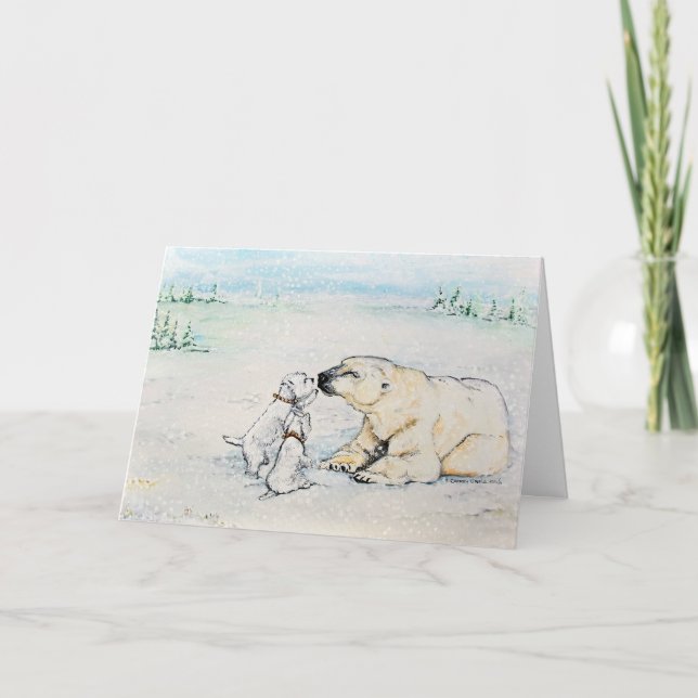 Polar Bear Westies Holiday Card (Front)
