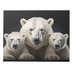 Polar Bear Wild Animal Portrait Fierce Power Notepad