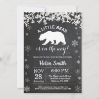 Polar Bear Winter Baby Shower Chalkboard