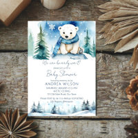 Polar bear winter bearly wait baby shower