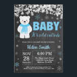 Polar Bear Winter Boy Baby Shower Chalkboard Invitation<br><div class="desc">Polar Bear Winter Boy Baby Shower Invitation. White Snowflake. Baby its cold outside Baby Shower invitation. Boy Baby Shower Invitation. Winter Holiday Baby Shower Invite. Chalkboard Background. Black and White. For further customization,  please click the "Customize it" button and use our design tool to modify this template.</div>