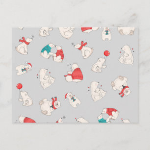 Polar Bear Winter Christmas Holiday Illustrations