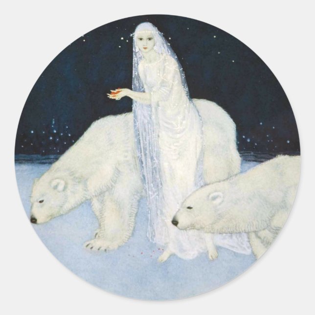Polar Bear Winter Magic Stickers - Edmund Dulac (Front)