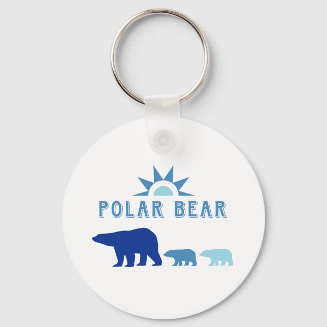 Polar Bear with Sun Keychain (Front)