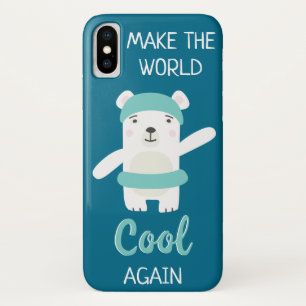 Polar bear with swim ring climate change Case-Mate iPhone case