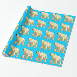 polar bear wrapping paper