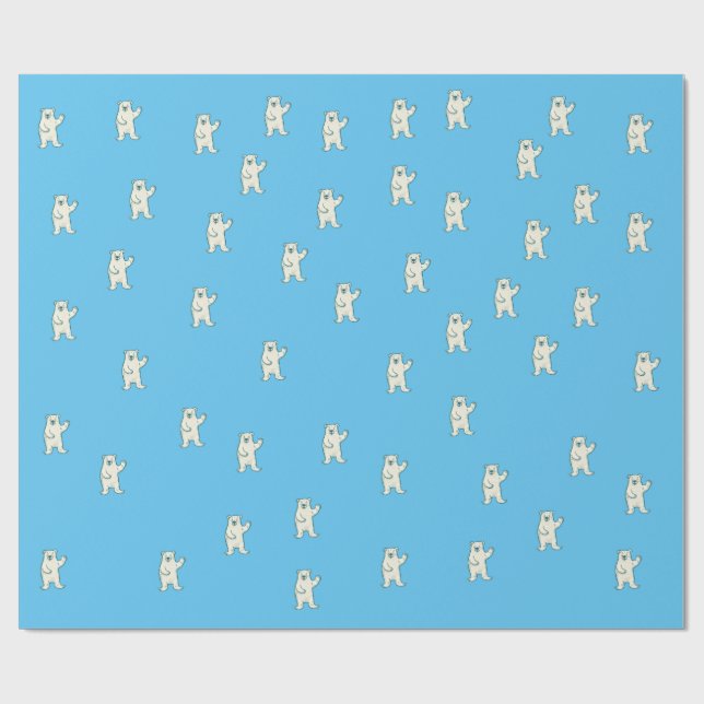 Polar Bear Wrapping Paper  (Flat)