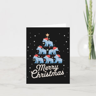 Polar Bear Xmas Tree Bears Christmas Tree Merry Ch Card