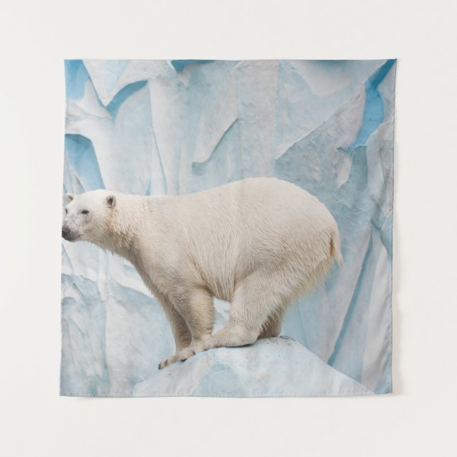 Polar Bear: Zoo Habitat Glimpse Tapestry (Front)