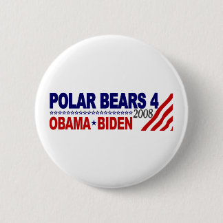 Polar Bears 4 Obama Biden 2008 2 Inch Round Button
