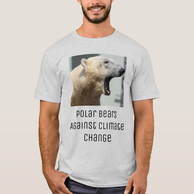 Polar Bears Against Climate Change T-Shirt (Front)