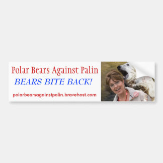 Polar Bears Against Palin - Customized Bumper Sticker