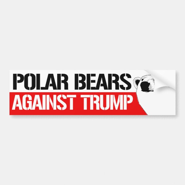 Polar Bears Against Trump - Resistance Bumper Stic Bumper Sticker (Front)