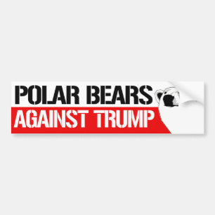 Polar Bears Against Trump - Resistance Bumper Stic Sticker