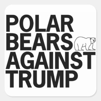Polar Bears Against Trump Stickers (20)