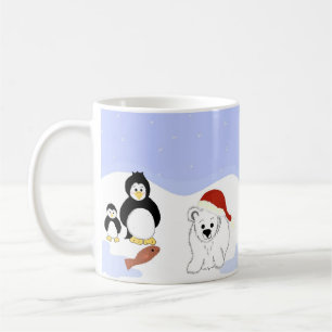 Polar Bears and Penguins Coffee Mug