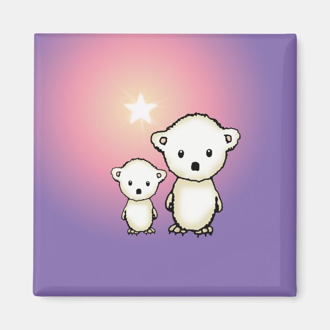 Polar Bears and Star Magnet (Front)