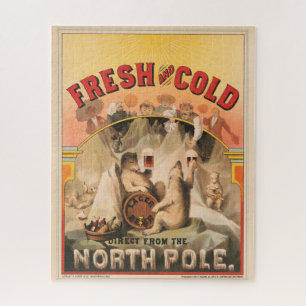 Polar Bears Are Enjoying Mugs Of Lager Beer Jigsaw Puzzle