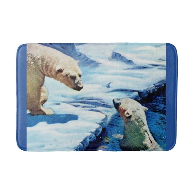 polar bears bath mat (Front)