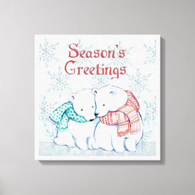 Polar Bears Canvas Print (Front)