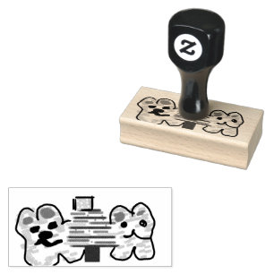 Polar bears Christmas Rubber Stamp