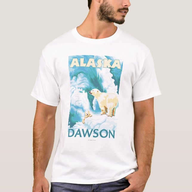 Polar Bears & Cub - Dawson, Alaska T-Shirt (Front)