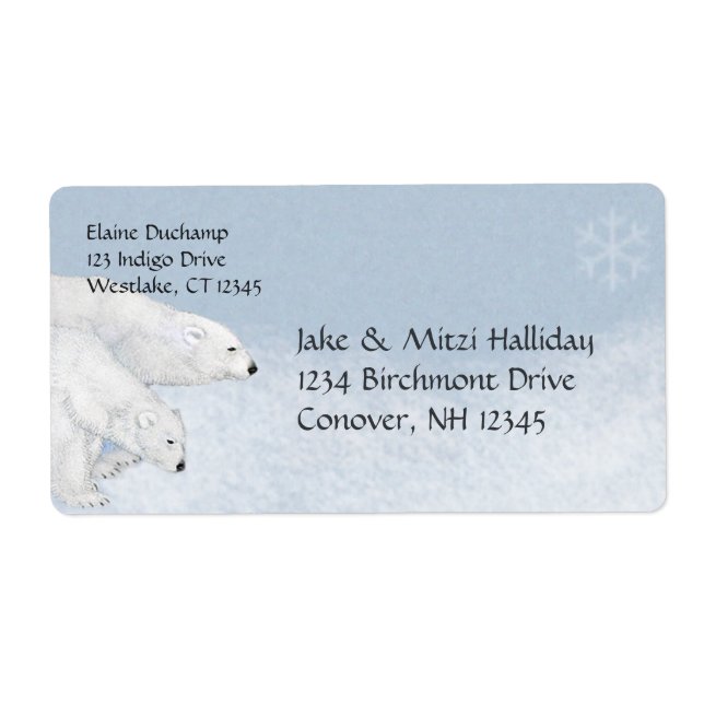 Polar Bears Custom Personalized Christmas Holiday (Front)
