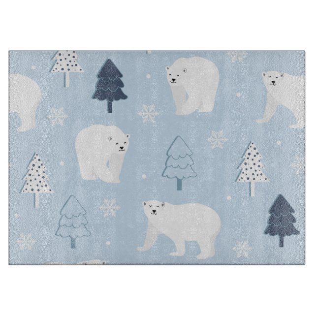 Polar Bears Cutting Board (Front)