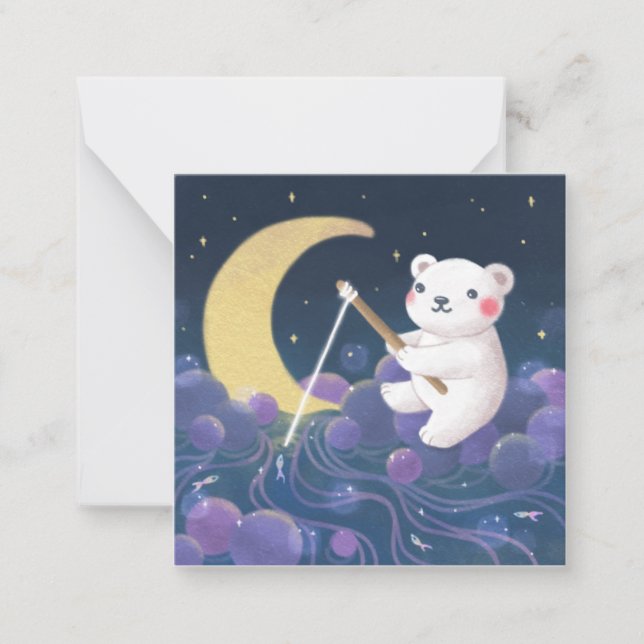Polar Bear's Dream Fantasy Illustration Card (Front)