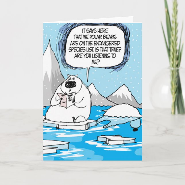 Polar Bears Extinct Christmas Card (Front)