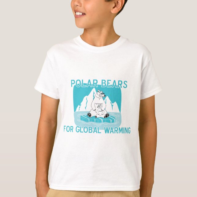 Polar Bears For Global Warming T-Shirt (Front)