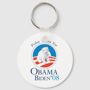 Polar Bears for Obama Keychain