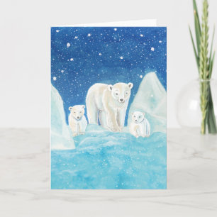 Polar Bears Illustration Card
