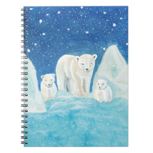 Polar Bears Illustration Notebook