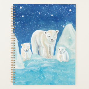 Polar Bears Illustration Planner