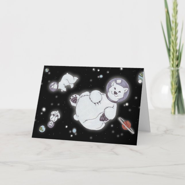 Polar Bears In Space! Card (Front)