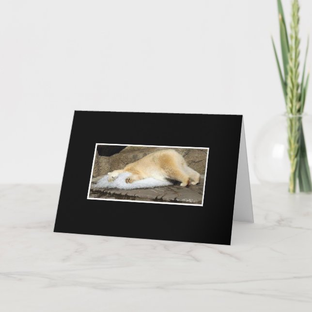 polar bears miss you card (Front)