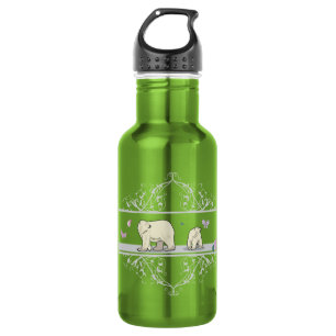Polar bears- parents and child 532 ml water bottle