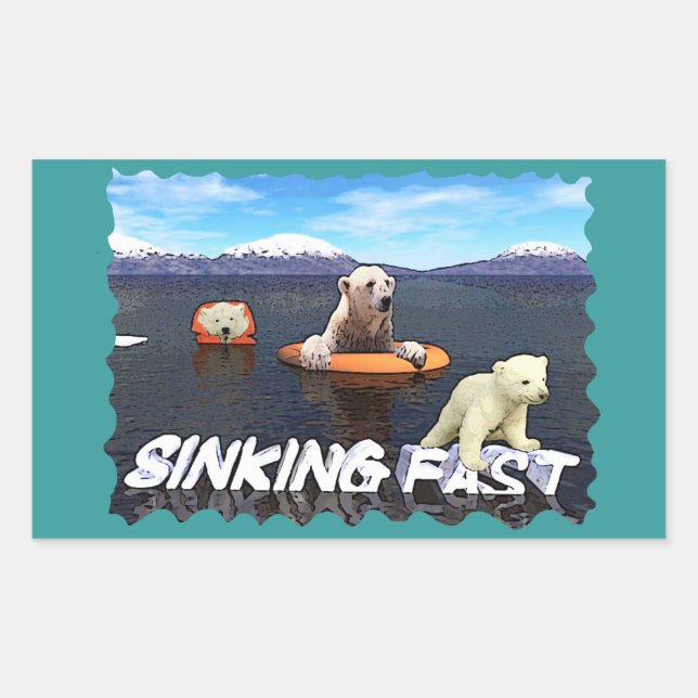 Polar Bears - Sinking Fast Sticker (Front)
