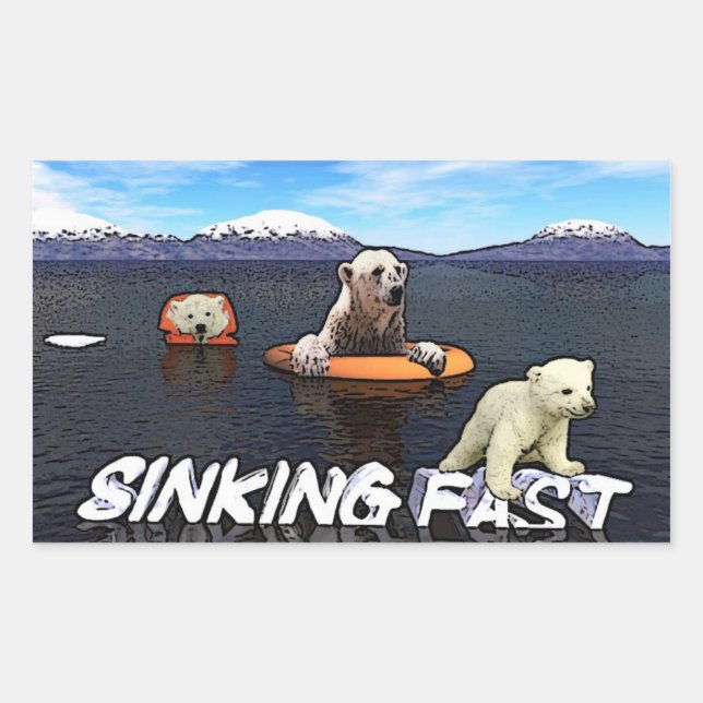 Polar Bears - Sinking Fast Sticker (Front)