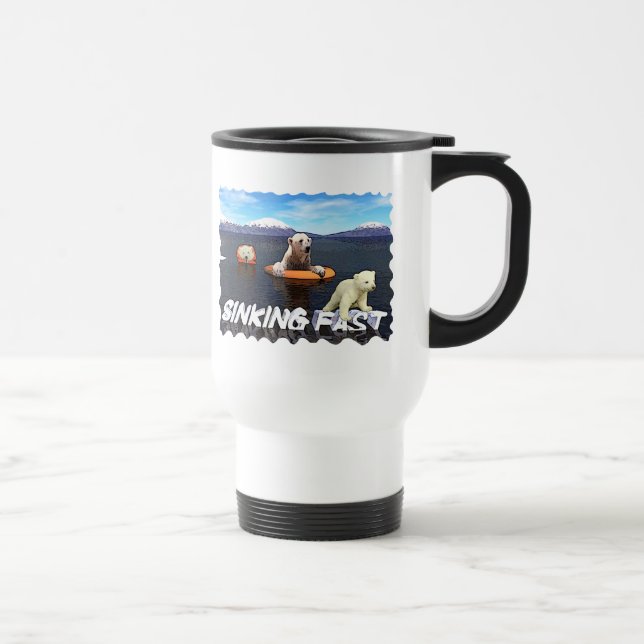Polar Bears - Sinking Fast Travel Mug (Right)