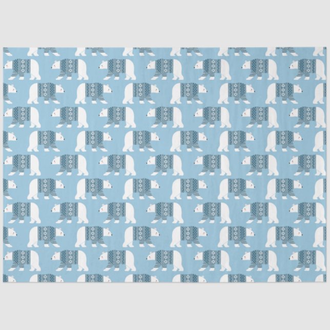 Polar Bears Tissue Paper (Front)