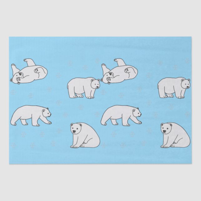 Polar Bears Tissue Paper (Front)
