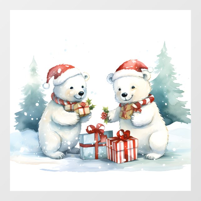 Polar Bears Window Cling (Sheet)