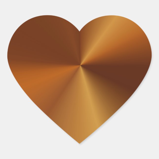Polar Copper Heart Shape Heart Sticker (Front)