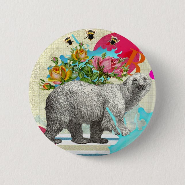 "Polar Dance 2" badge 2 Inch Round Button (Front)