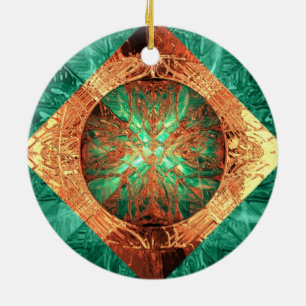 Polar Design I Ceramic Ornament